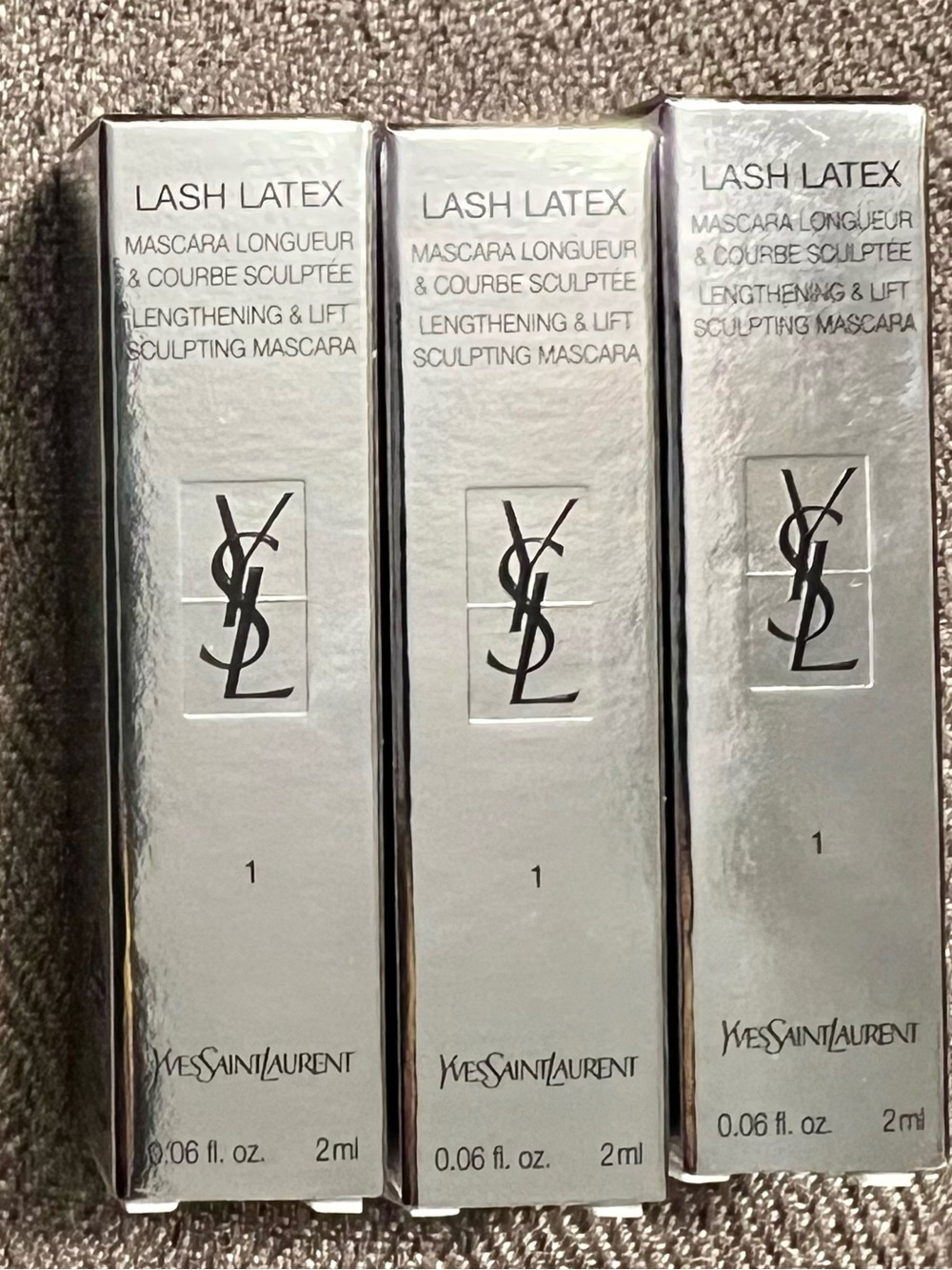 Yves Saint Laurent Lash Latex Lengthening & Lift Mascara (Black)x3